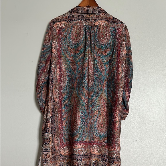 Zara Blue and Red Casual Dress with Flowing Fit size L - Picture 4 of 11